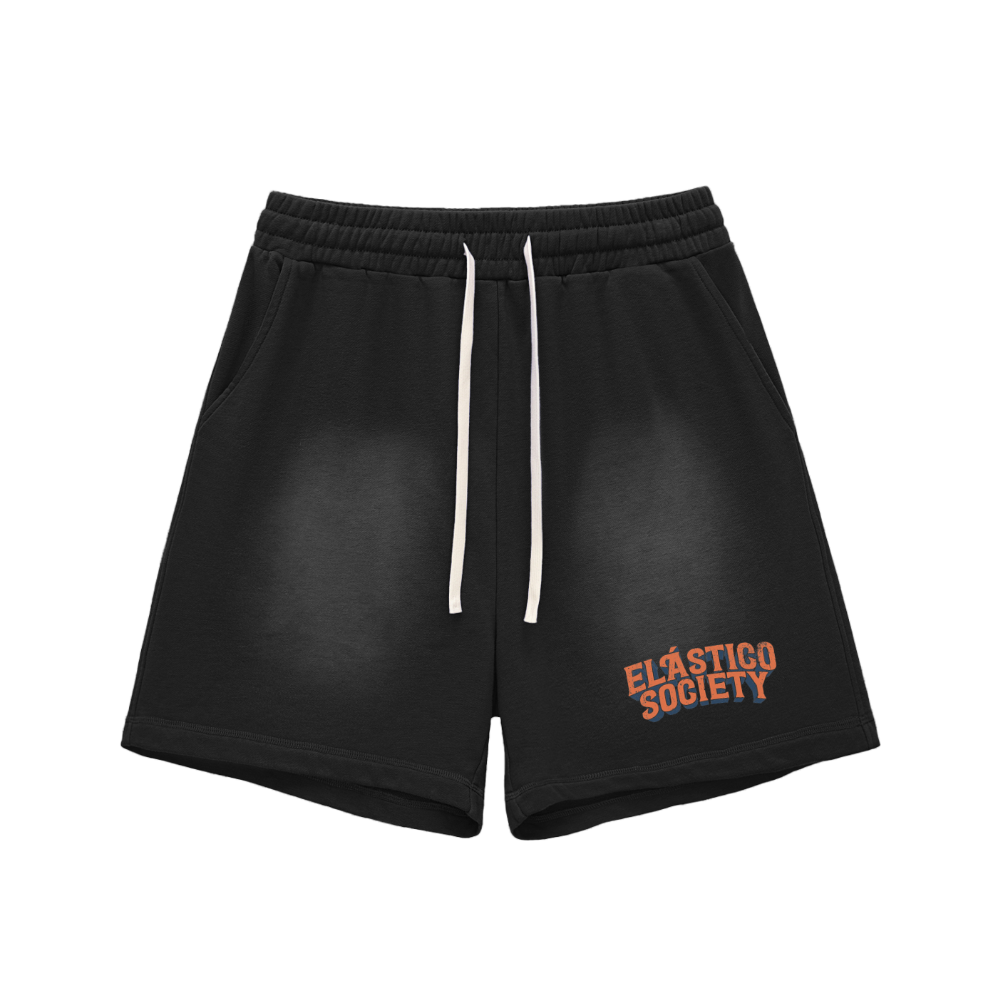 Sun Fade Raw Edge Cotton Shorts
